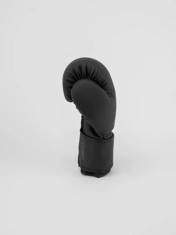 Vista laterale guantoni Metal Boxe Starter nero kaki, mantenimento polso ottimale