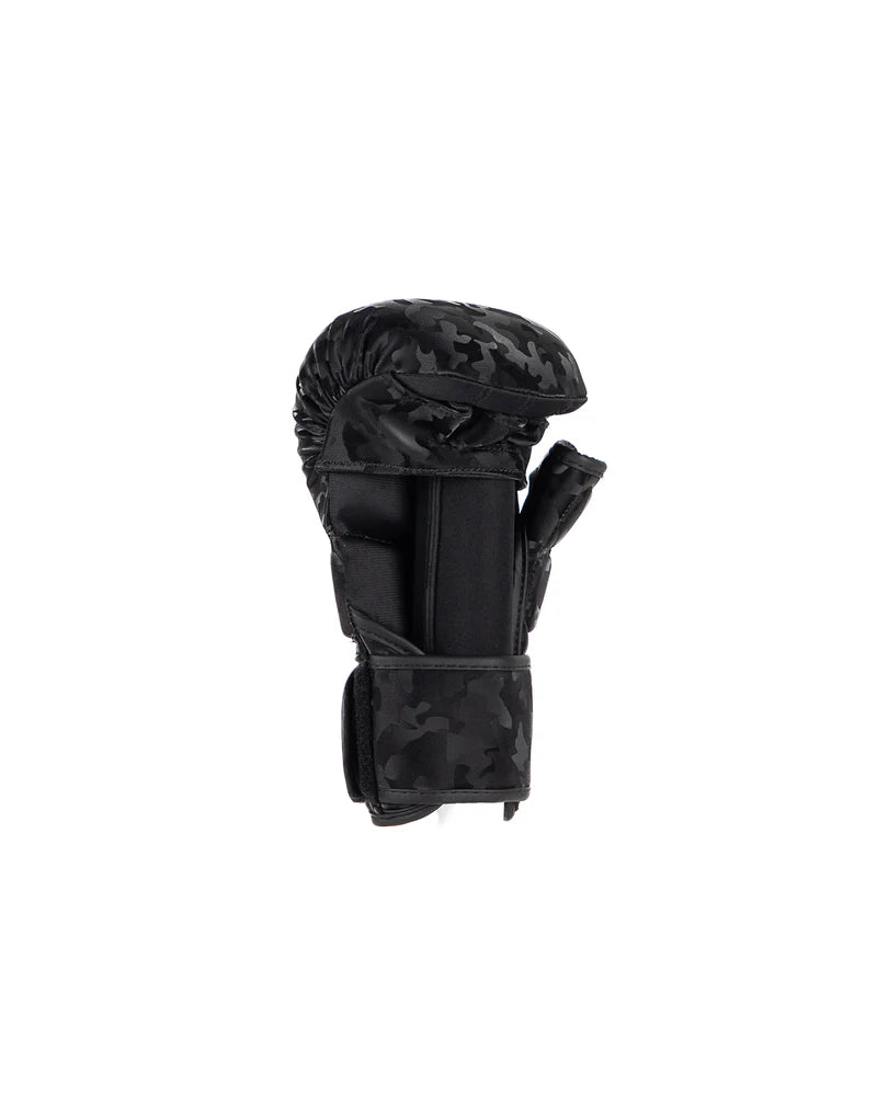 Luvas de boxe de metal MMA com vista para a palma O detalhe do espelho Shell com fecho rápido de velcro