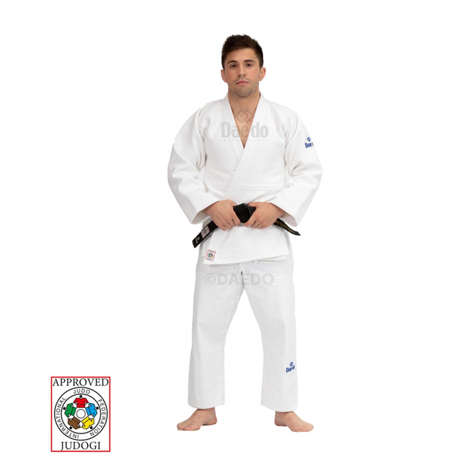 IJF Daedo Menyetujui Judogi Putih 750g - tampilan detail