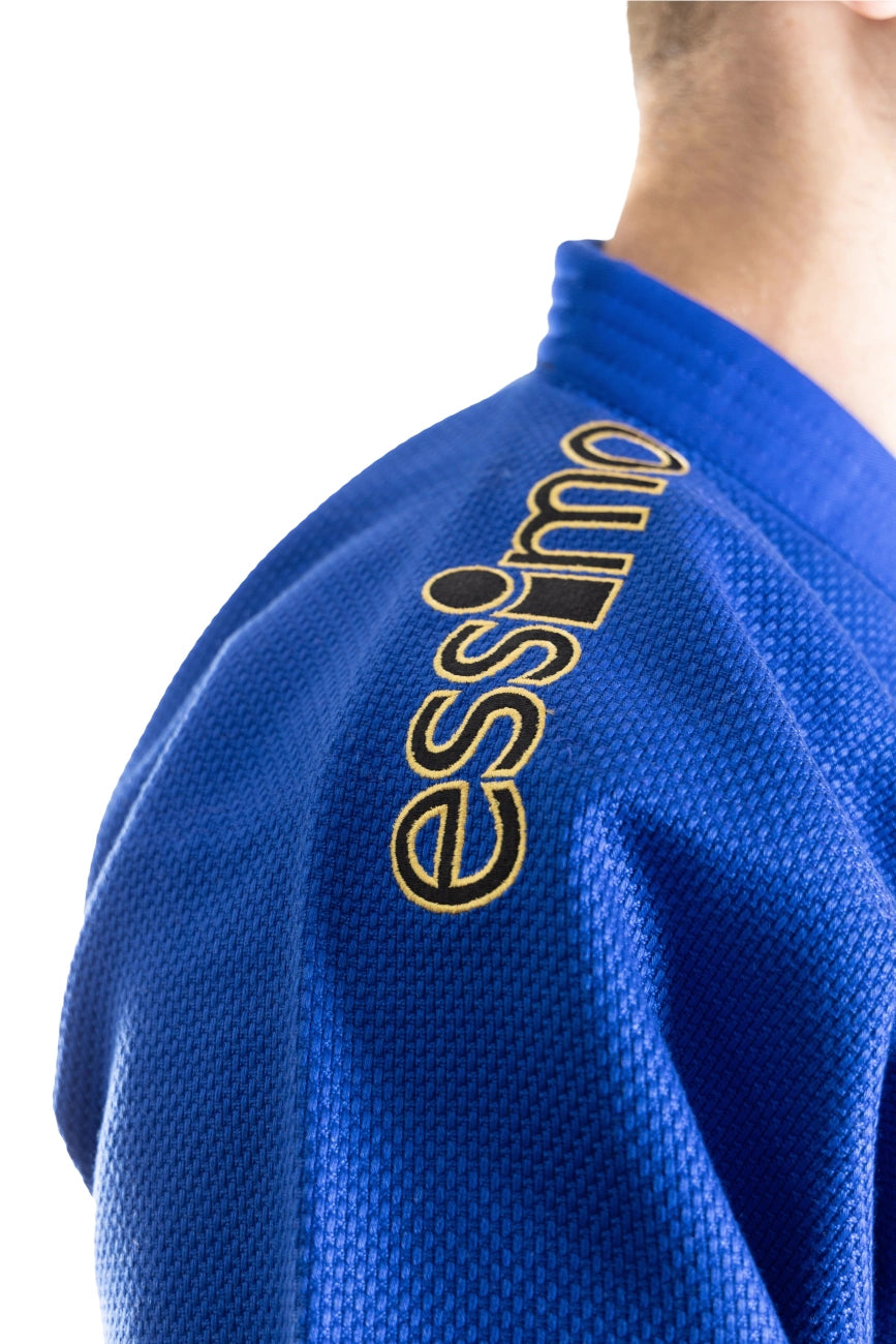 Judogi Essimo Gold APPROVED IJF Blue
