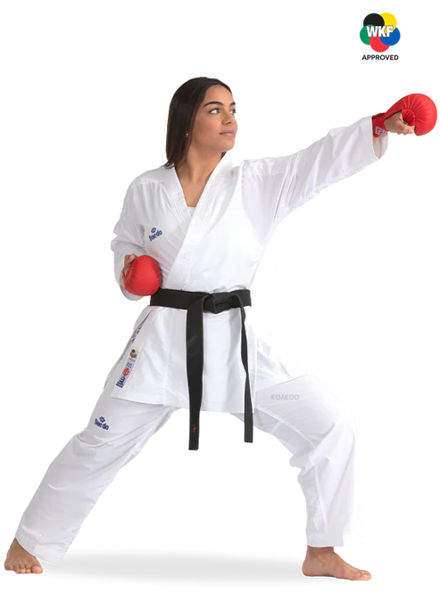 Karategi Daedo Kumite Ultra omologato WKF in tessuto tecnico Hi-Tech ultra leggero.