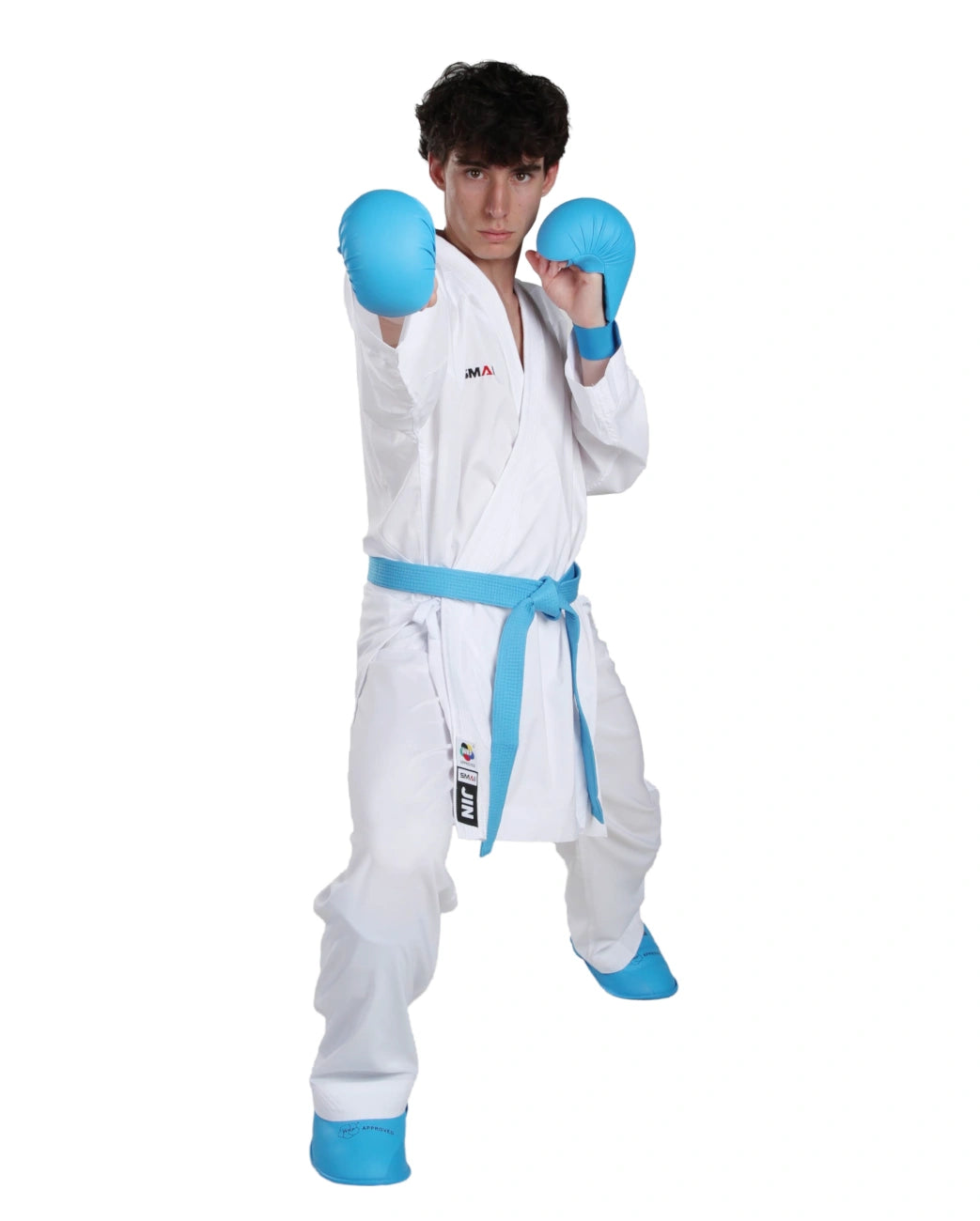 Vista frontale del karategi da Kumite Smai Jin per bambini e adulti