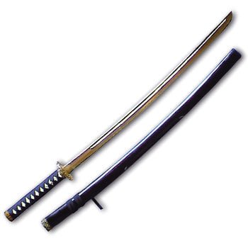 Katana con Lama in Acciaio Non Affilata 71 cm e Fodero Nero - Fight Club Store
