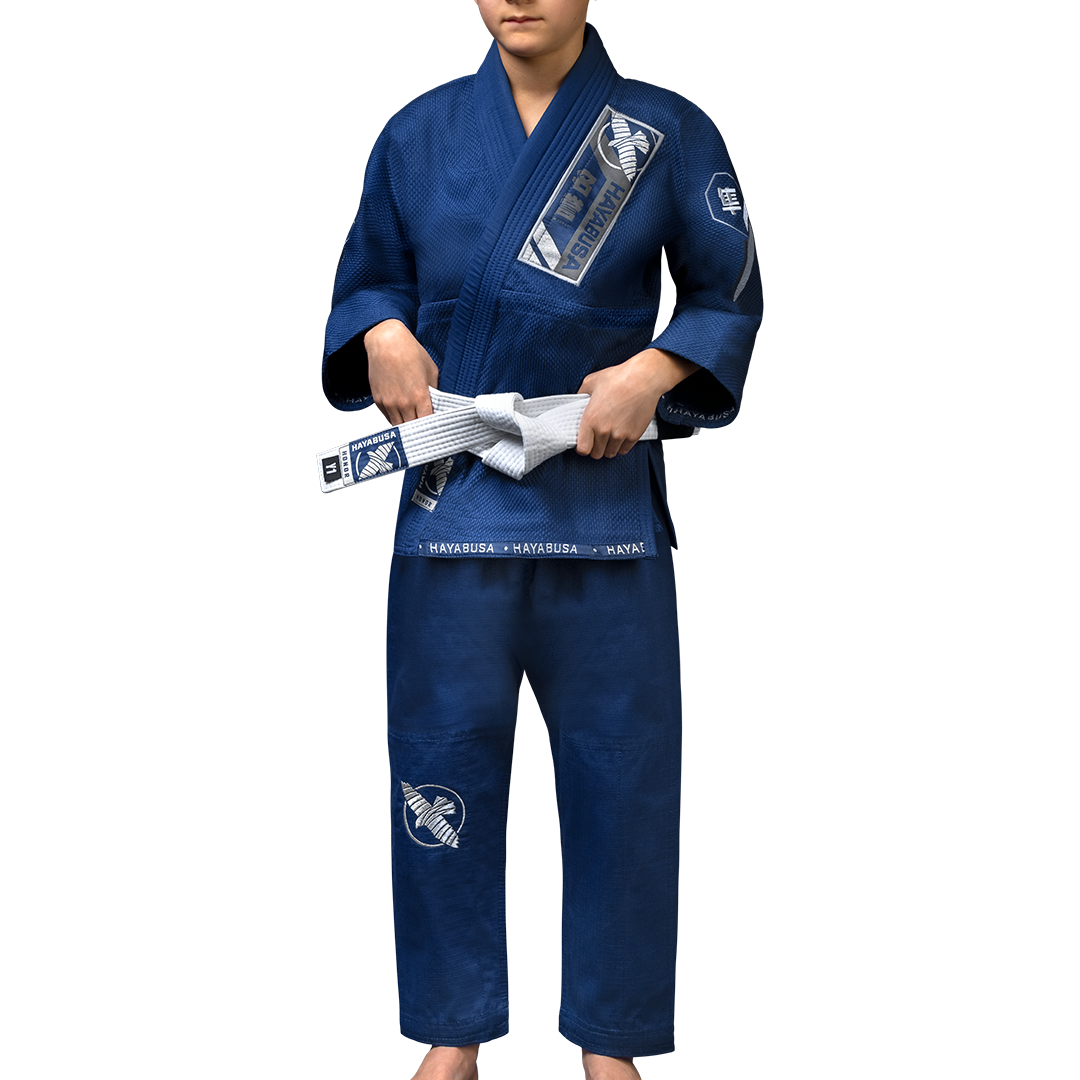 Kimono BJJ Hayabusa Ascend Youth color blu navy per bambini e ragazzi