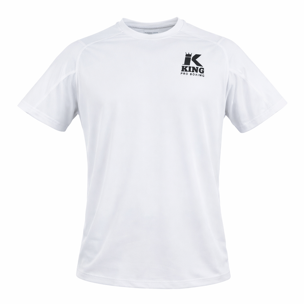 Maglietta tecnica King Pro Boxing Apex Pro 1 bianca vista frontale