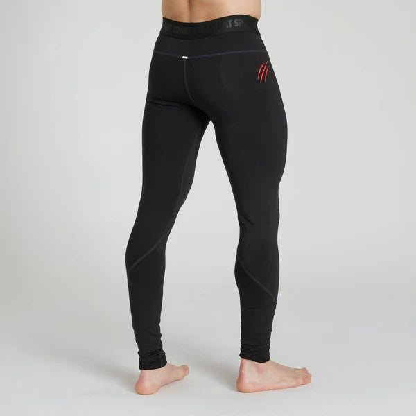 Vista posteriore dei leggings neri Leone con dettaglio dei rinforzi