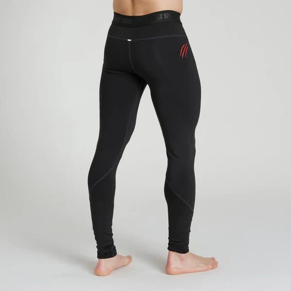 Vista posteriore dei leggings neri Leone con dettaglio dei rinforzi