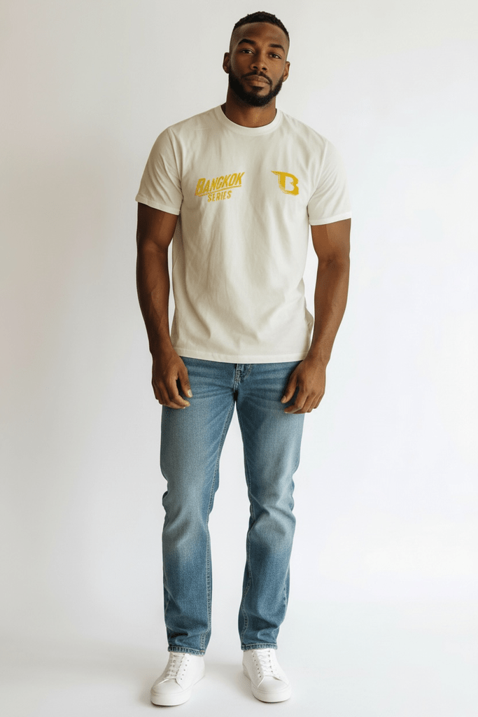 Sliten vit Booster Bangkok Series T-shirt