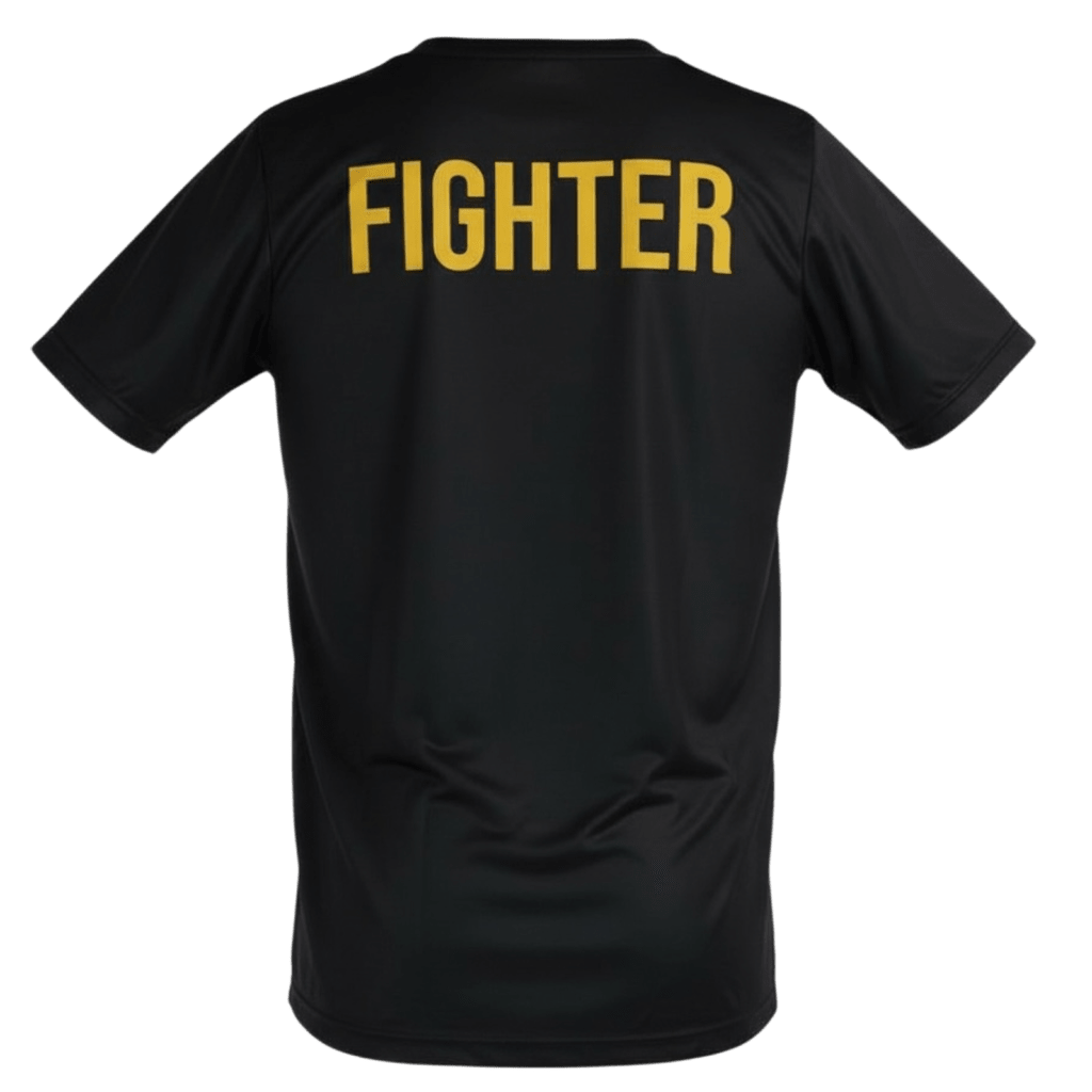 Svart Bangkok Booster T-shirt sublimerad detalj med tryck