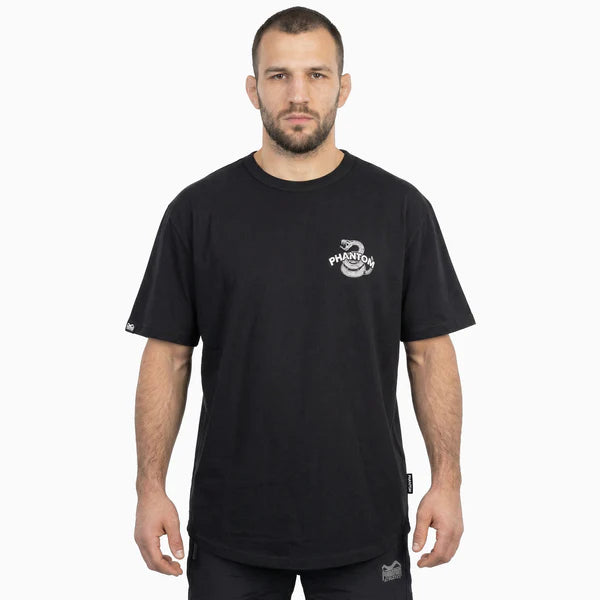 Vista frontal da camisola desportiva Phantom Don't Tread On Me com o desenho da cobra de Gadsden