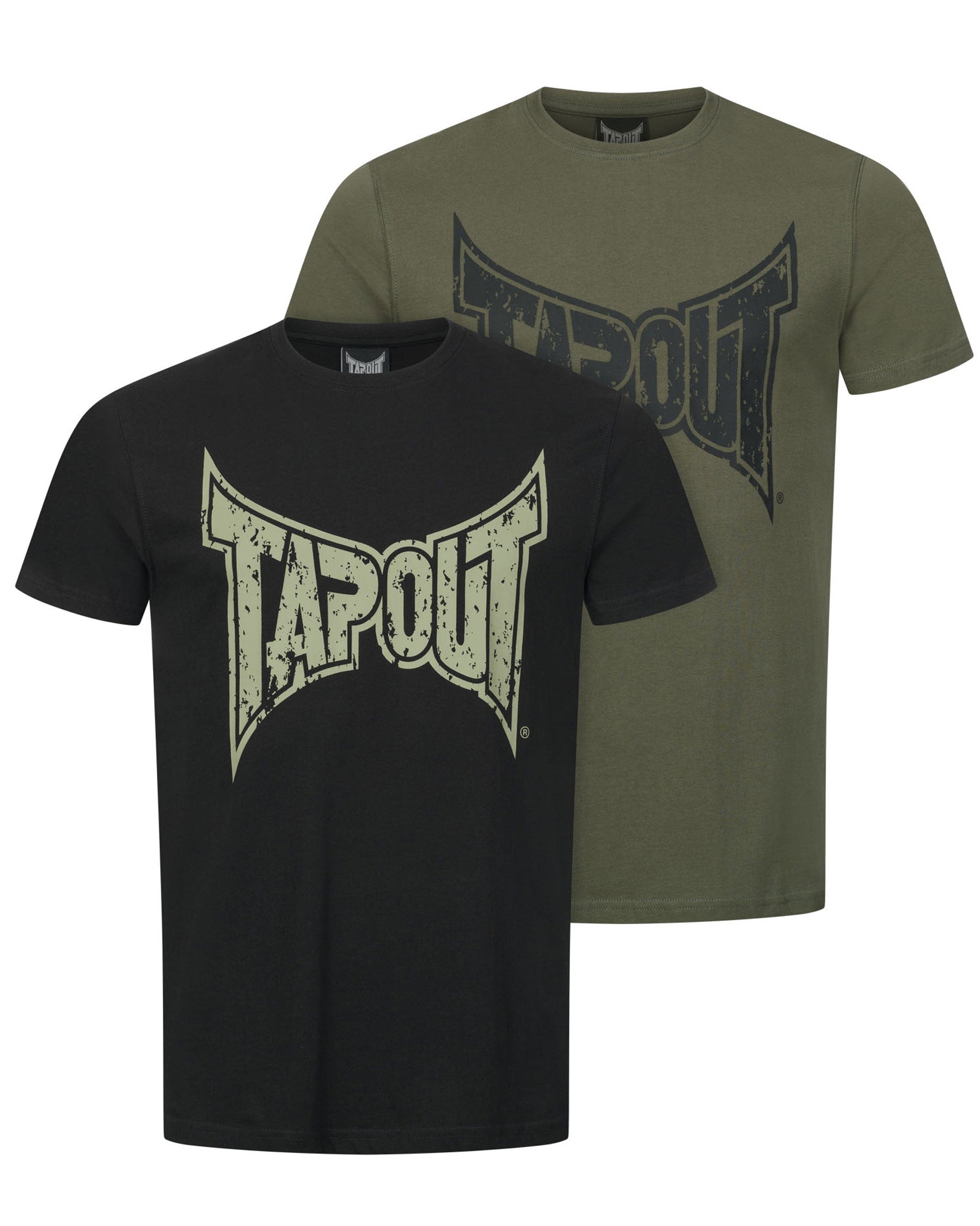 Tapout Amboyn maglietta sportiva nero e verde oliva posteriore sport