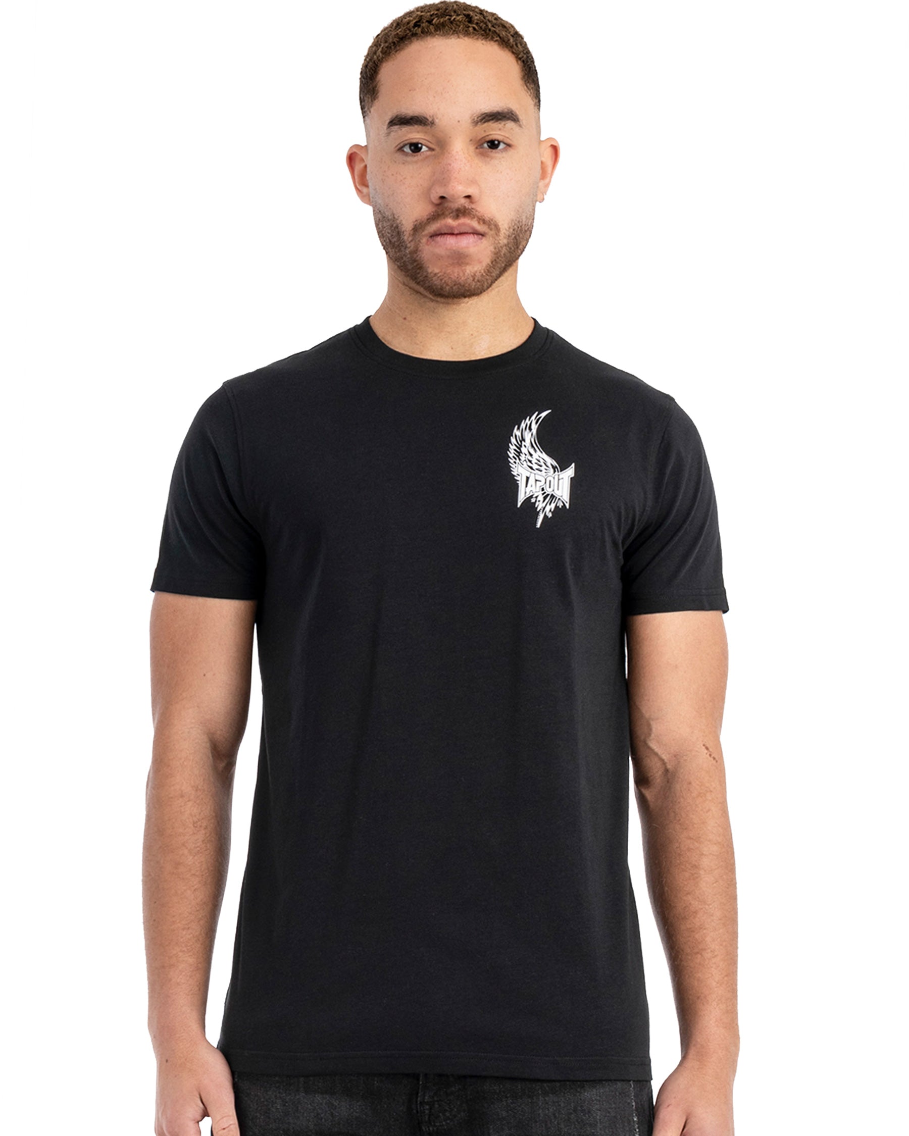 Tapout Masked Tee maglietta uomo nero frontale sport
