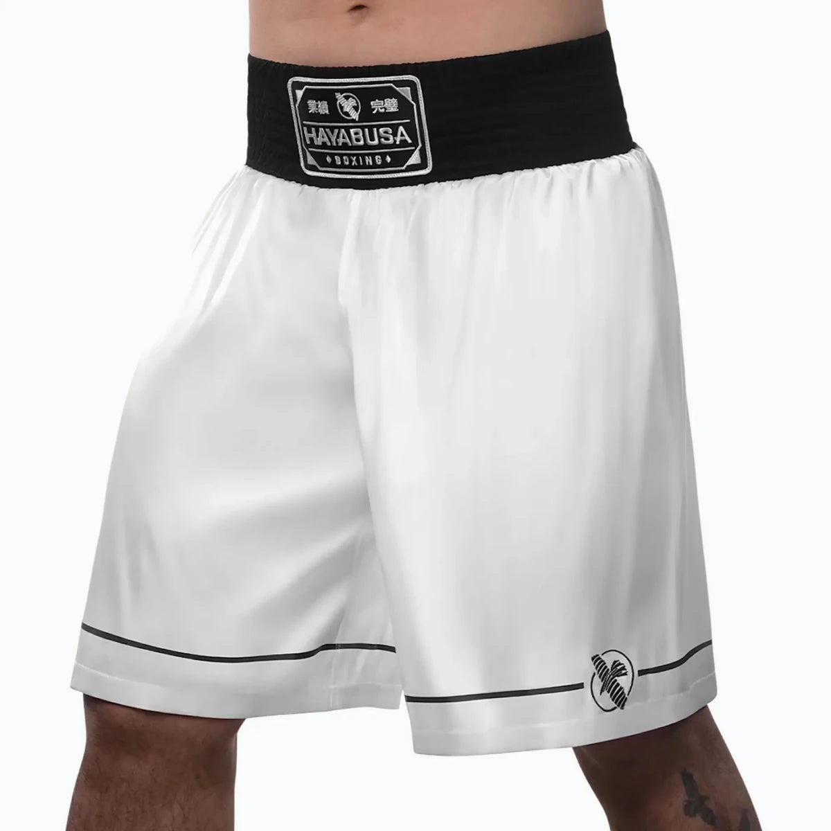 Short de boxe Hayabusa devant blanc