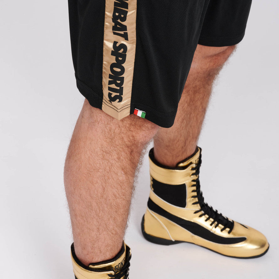 Pantaloncini Boxe Nero Oro Leone Dna