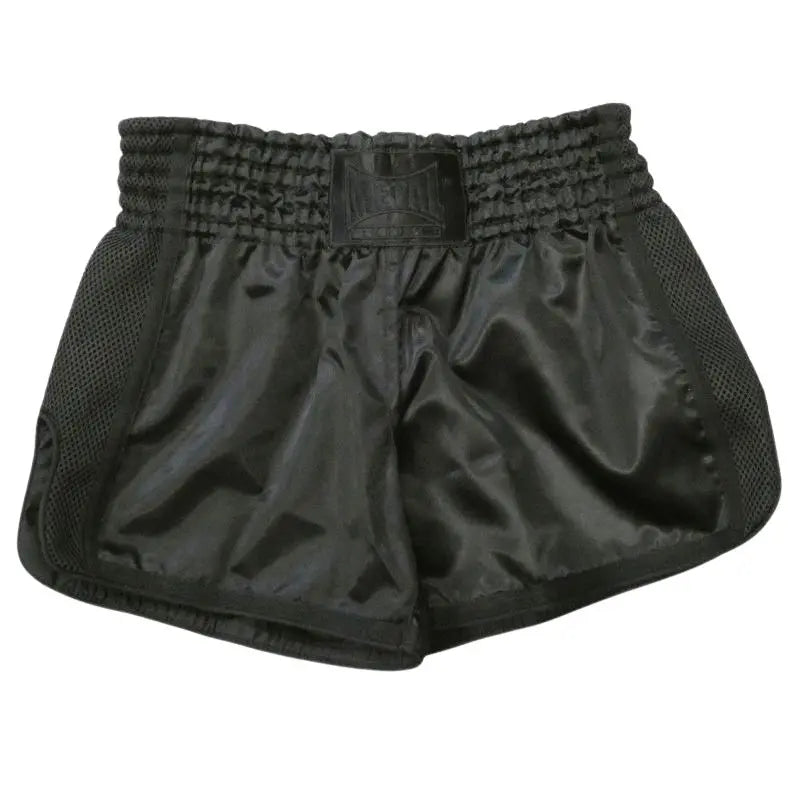 Vista frontale principale pantaloncini Kickboxing Metal Boxe Kick Extrem nero