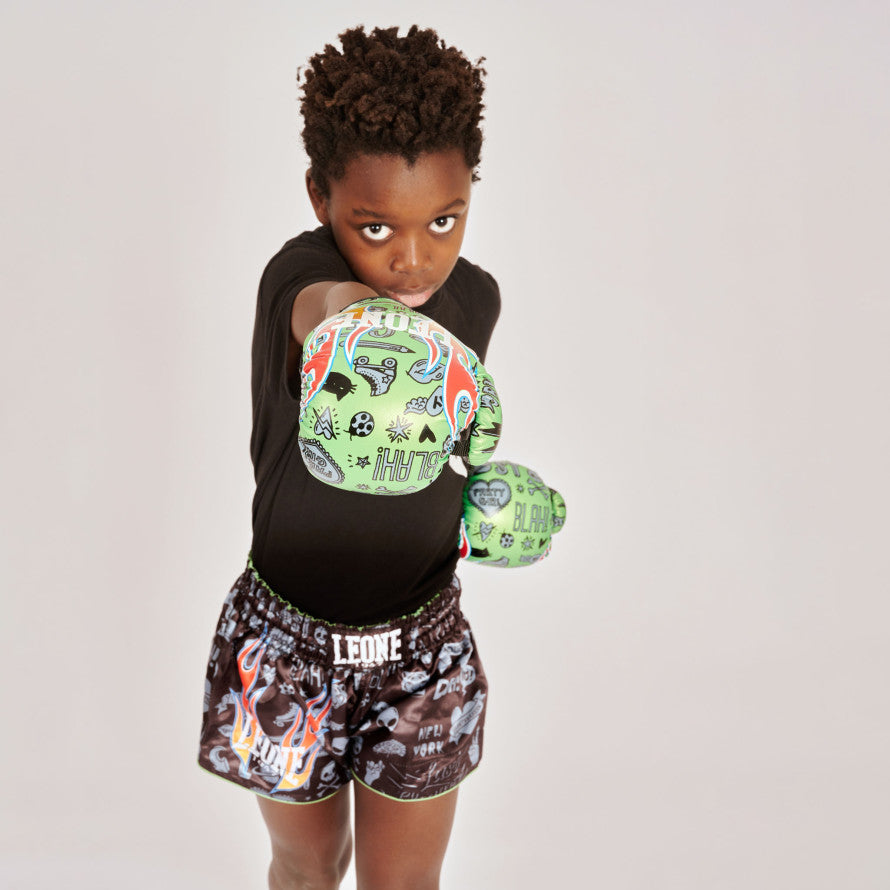 Leone Flames Kick and Thai Shorts for Kids