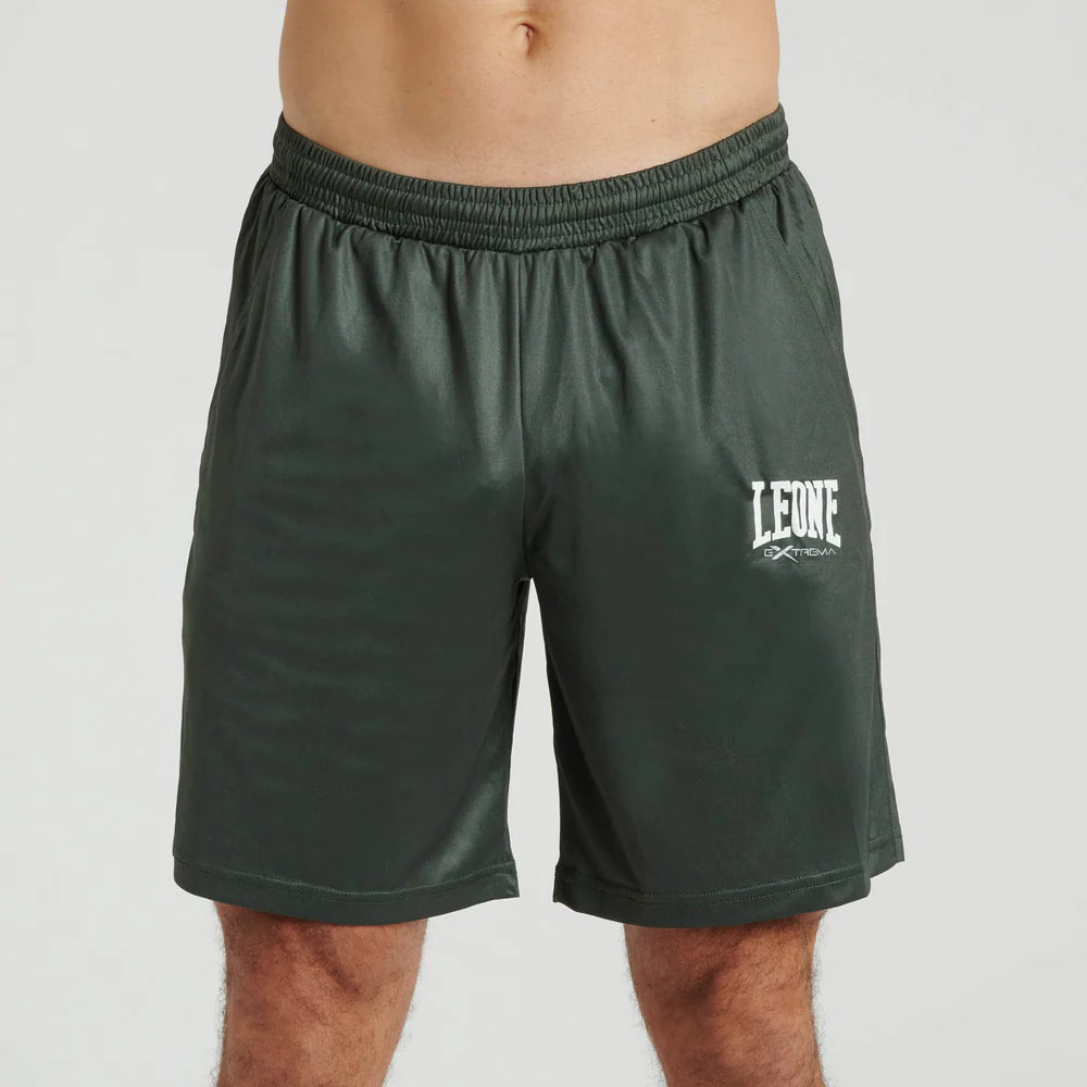 Pantaloncini Leone Logo Outdoor | Shorts Training Lifestyle Verde e Nero