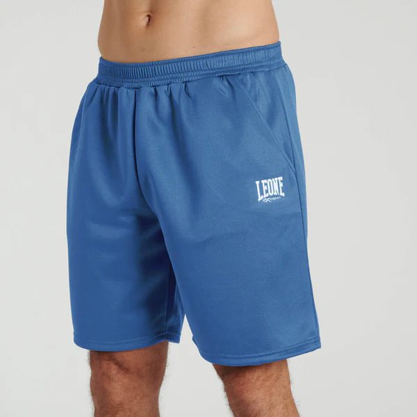 Vue de face du short Leone 1947 Logo Cool Touch en bleu saphir vif