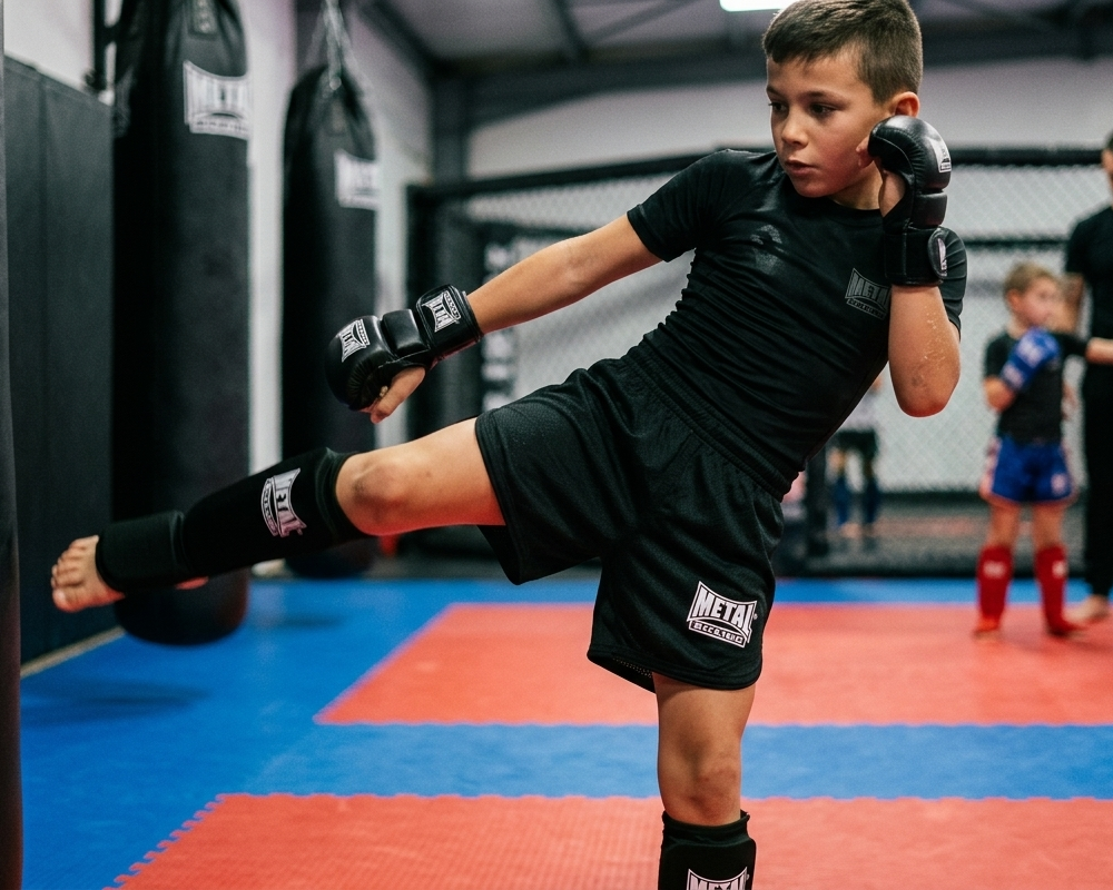 MMA Children's Metal Boxing Shorts - detail view