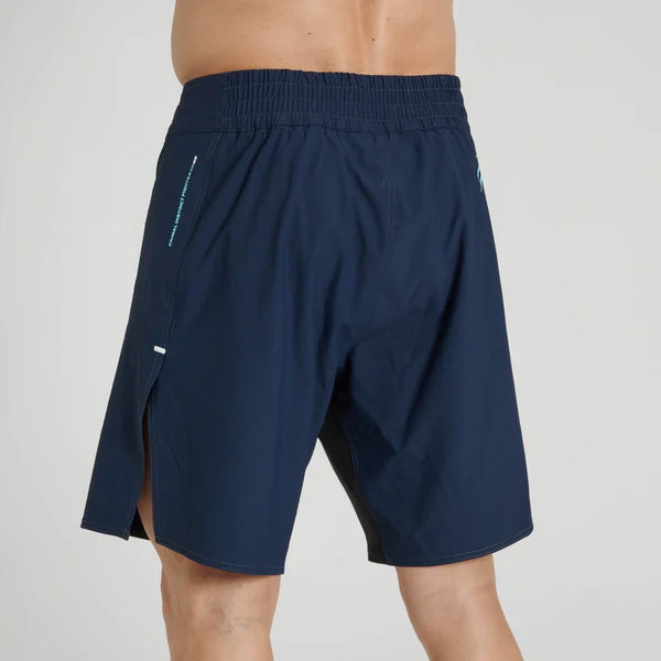 Vista posteriore degli shorts blu Leone Primal Instinct in tessuto rip-stop