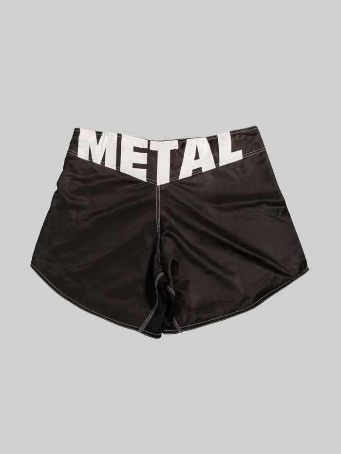Vista posteriore pantaloncini da combattimento MMA Metal Boxe design agile