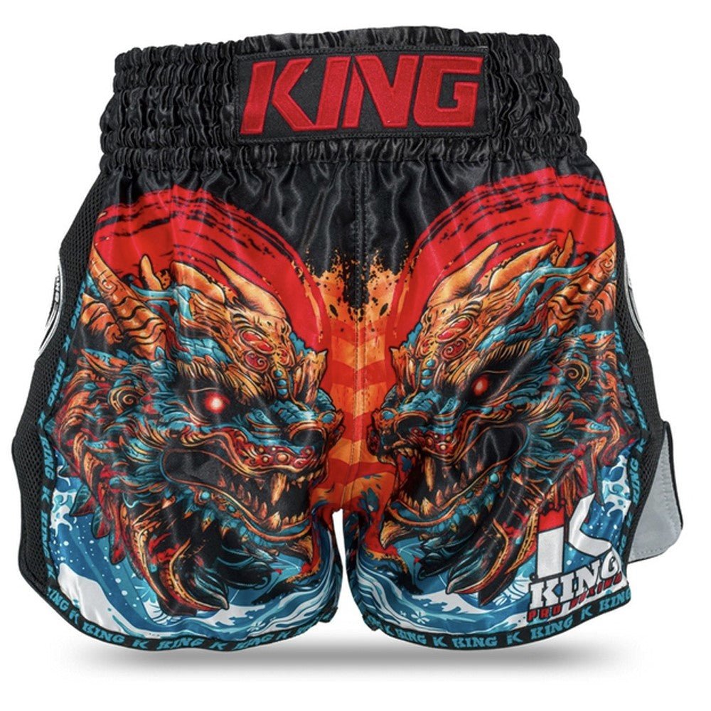 Pantaloncini Muay Thai K KING Dragon - Grafica Sublimata - Fight Club Store