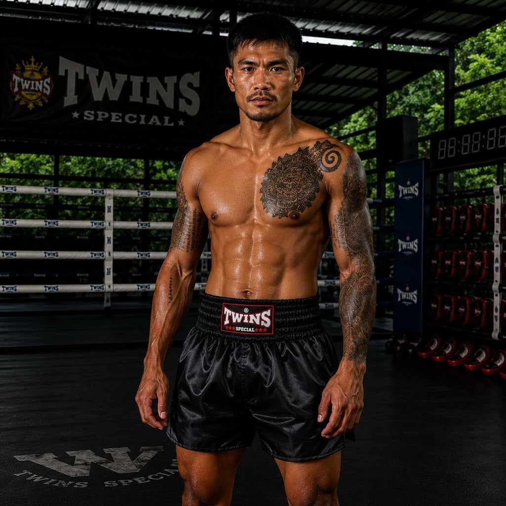 Muay Thai Twins Speciale shorts - detailweergave