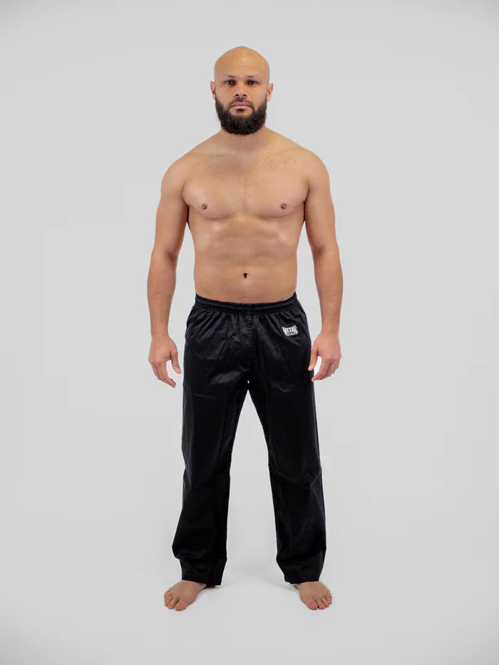 Vista frontal principal Pantalón Karate Metal Boxeo 100% algodón negro