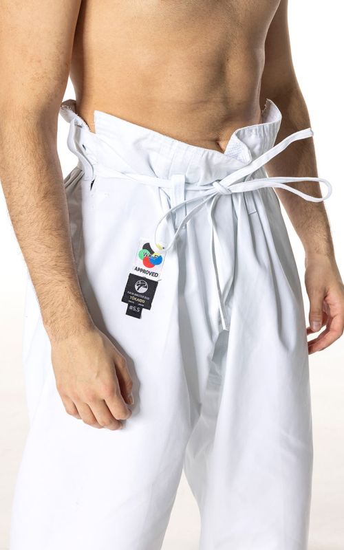 Pantaloni karate professionali Tokaido Kata Master Duo bianchi omologati WKF