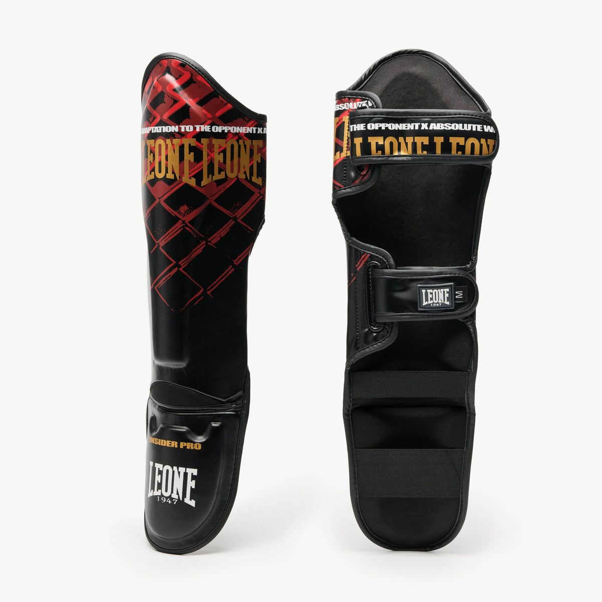 Paratibia MMA Cage Rosso - vista frontale