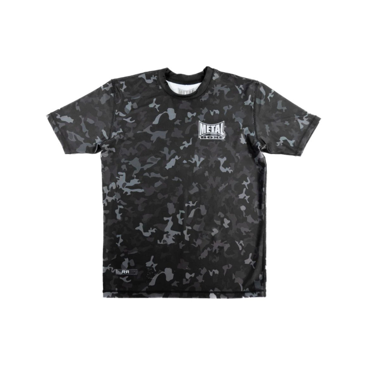 Vista frontale rashguard Metal Boxe Mirror maglia compressione per MMA e grappling