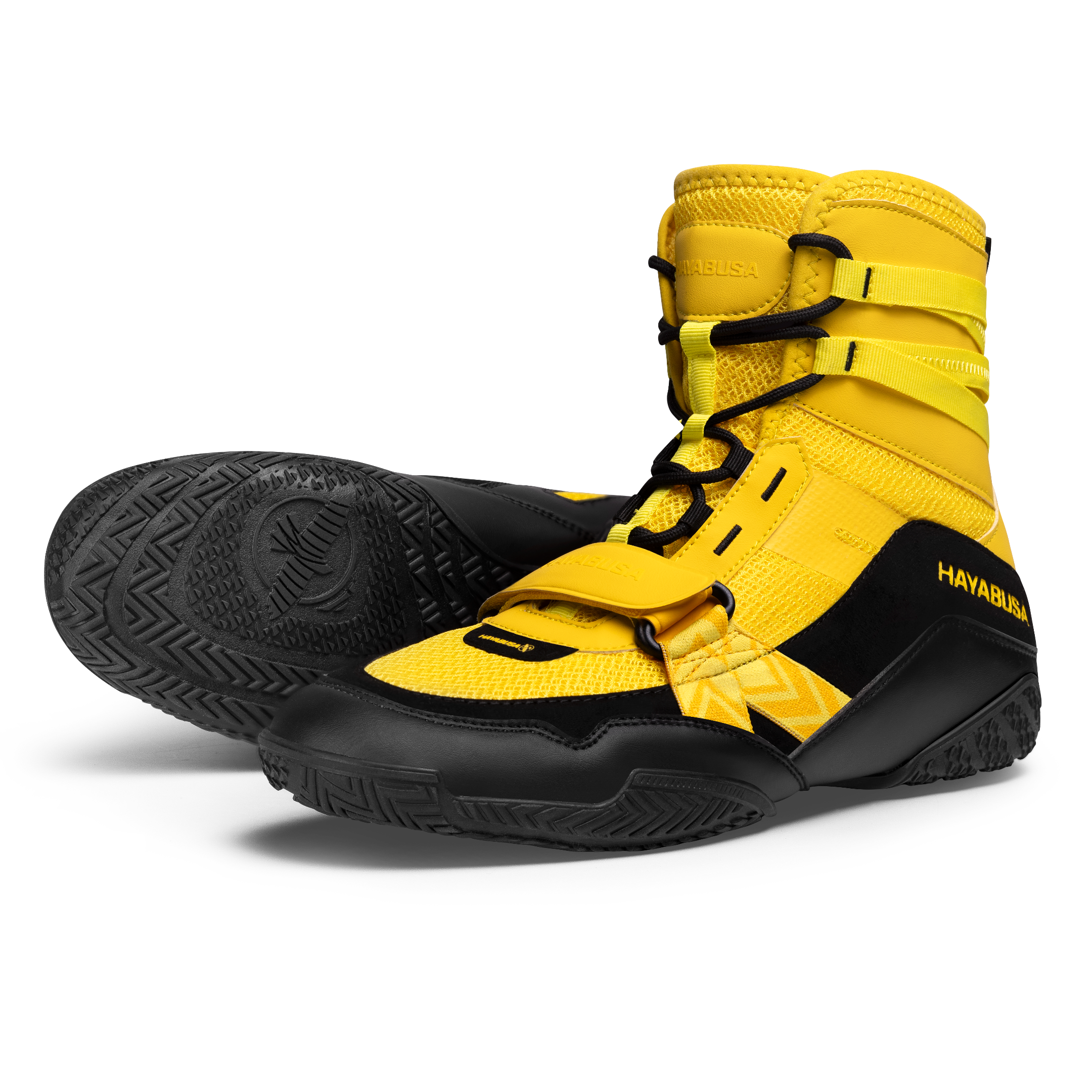 Scarpe da boxe Hayabusa Strike di colore giallo vibrante per un look distintivo