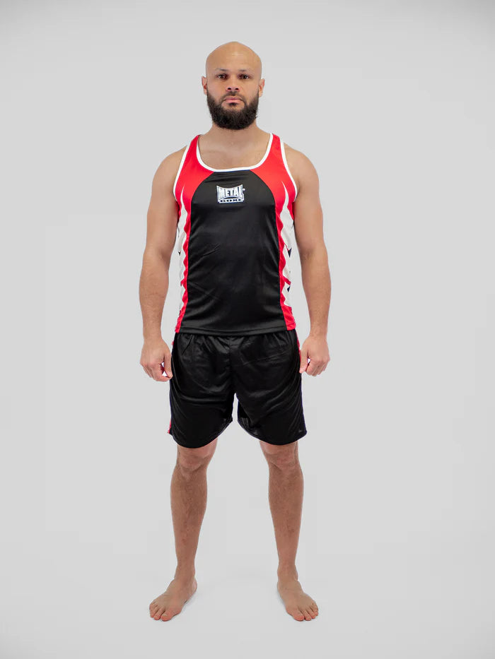Vista frontale principale set boxe competition Metal Boxe nero