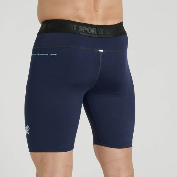 Vista posteriore dei pantaloncini a compressione blu Leone Primal Instinct