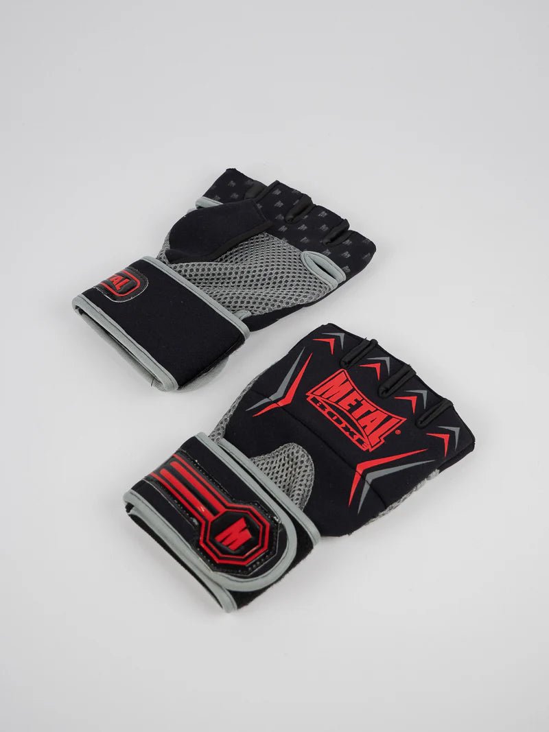Pereche de mănuși profesionale negre Metal Boxing Extrem Gel pentru sparring