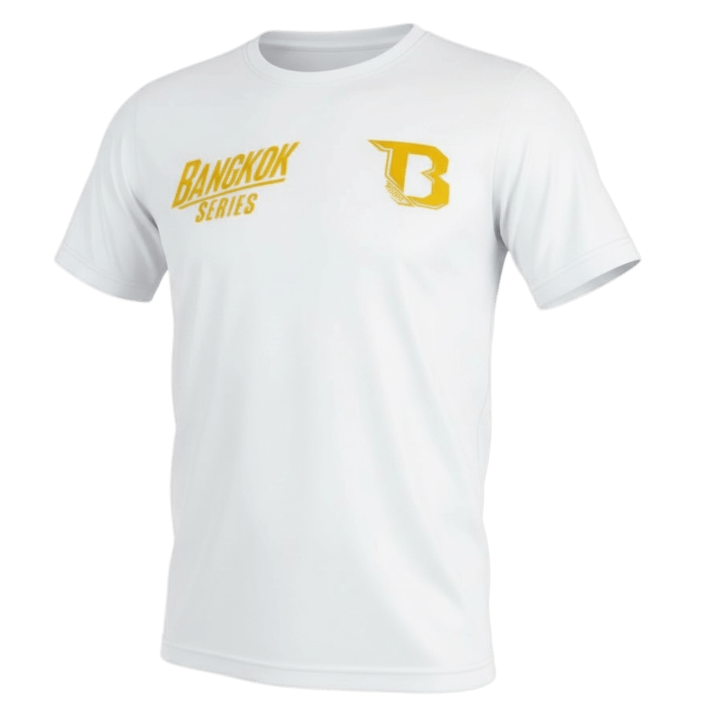 Grafisk detalj Thai T Shirt Booster Bangkok vit