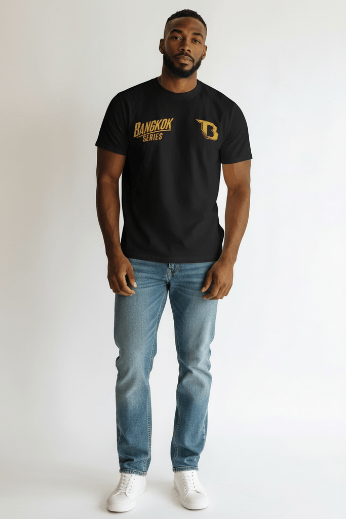 T-shirt noir porté Booster Bangkok Series