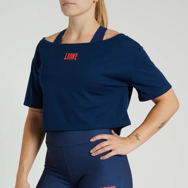 T-Shirt Donna Corta Logo Wacs Leone