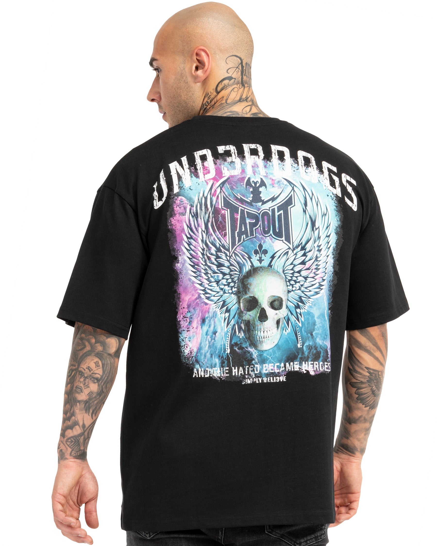 Tapout Elsinore t-shirt nero dettaglio logo