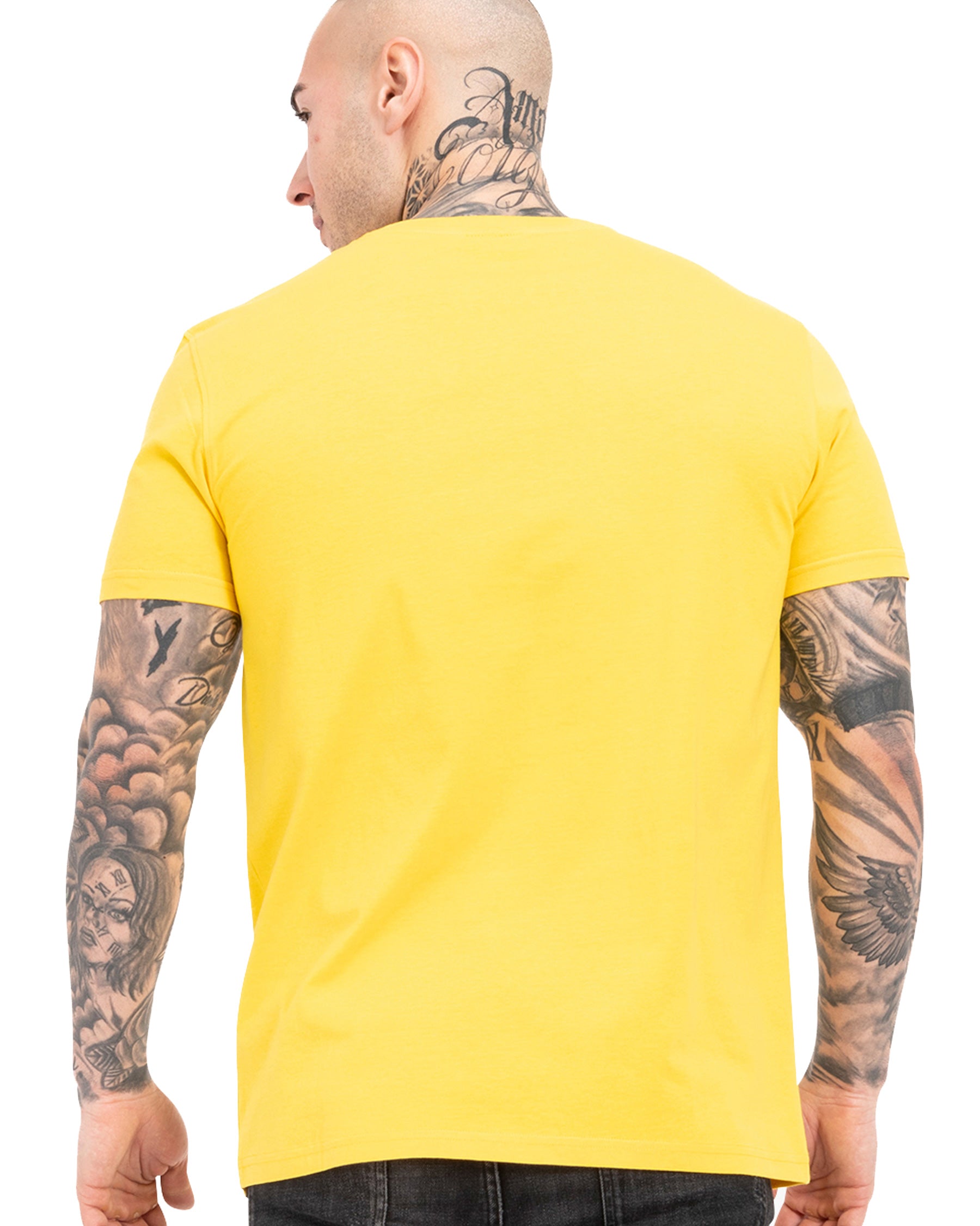 Žluté volnočasové tričko Tapout Blade na zádech