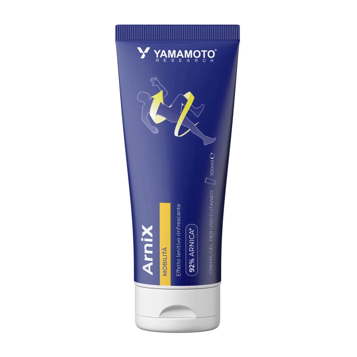 100 ml förpackning ArniX Yamamoto Research gelkräm med 92% arnica