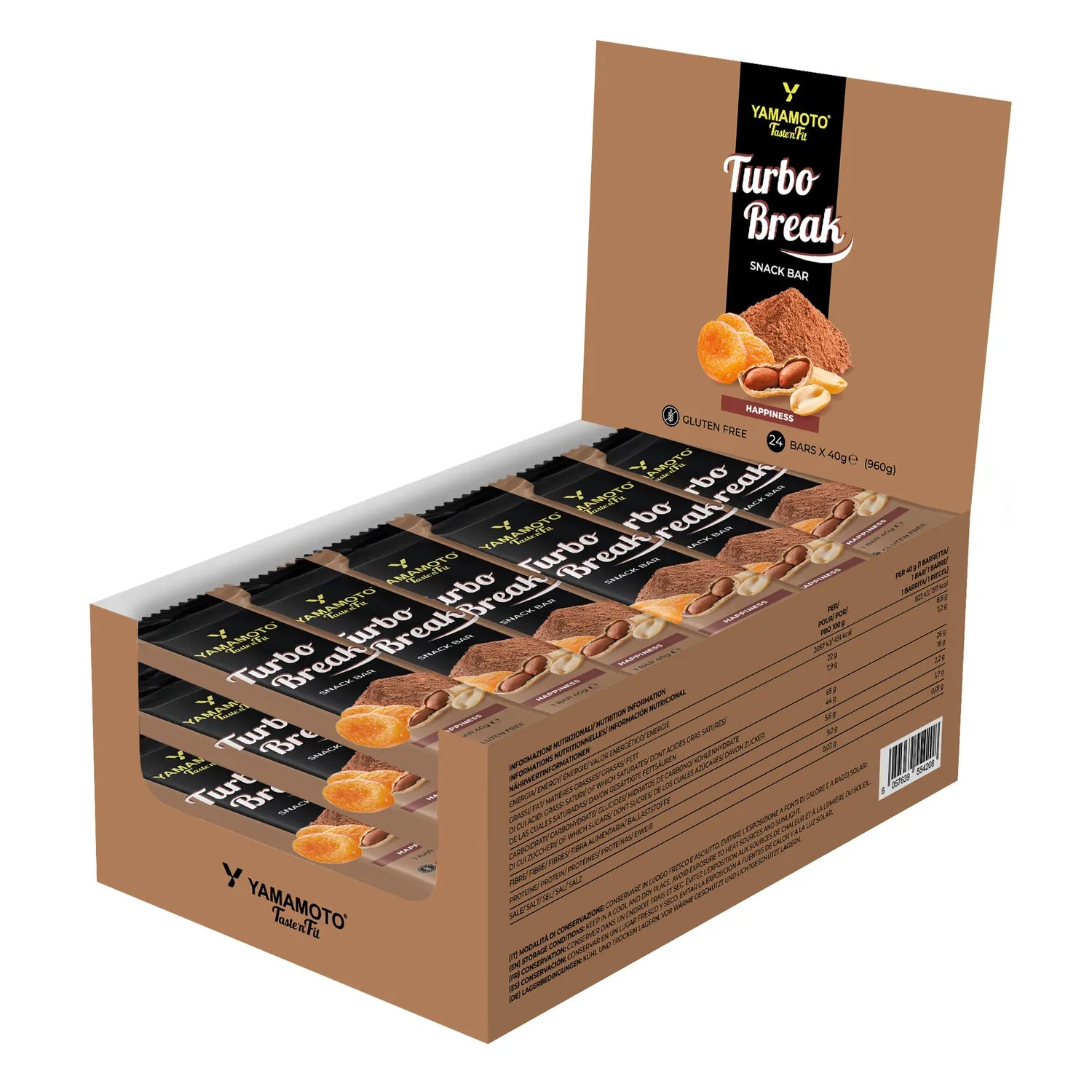 Confezione Yamamoto Turbo Break Happiness con cacao e arachidi