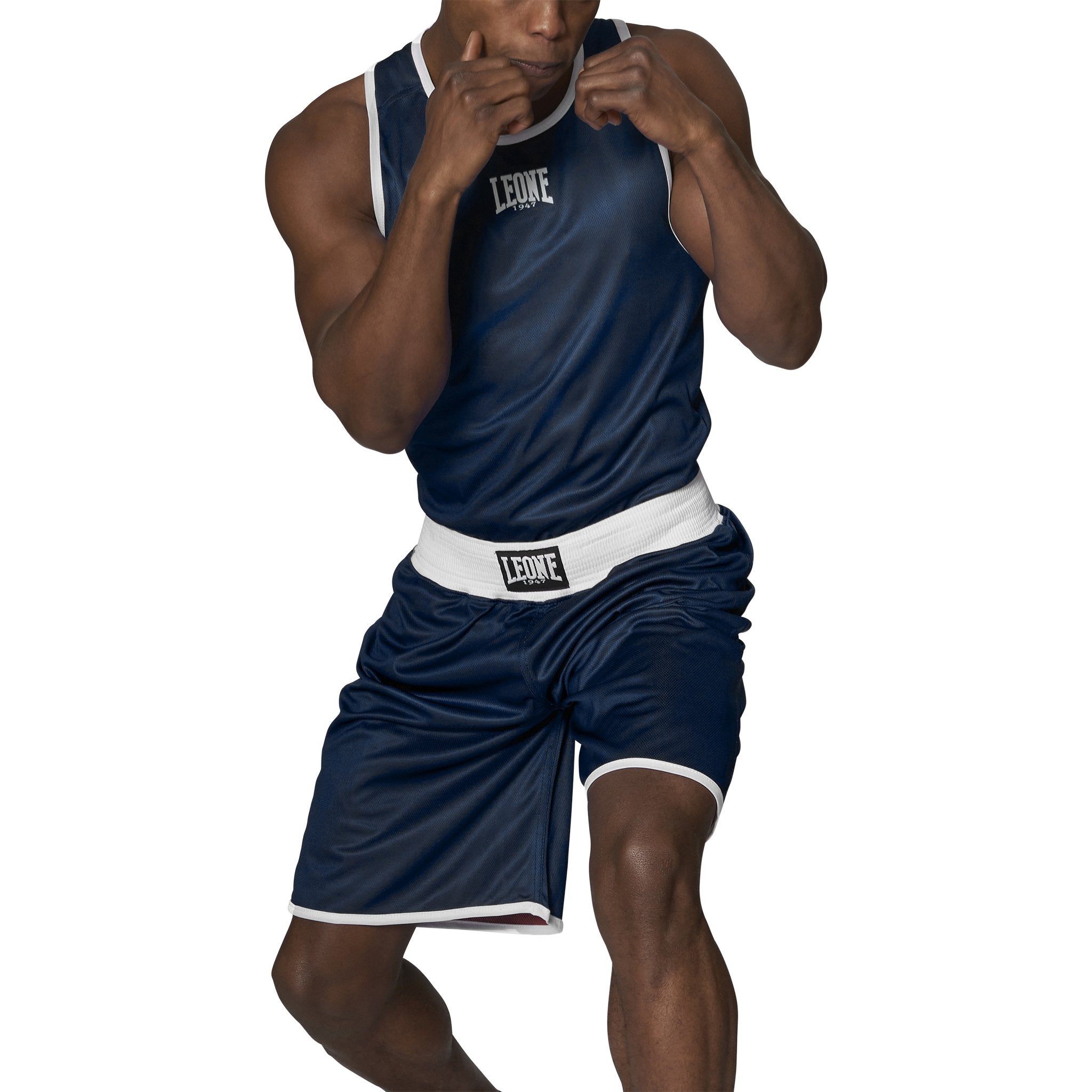 Canotta Leone Boxe Double Reversibile Rossa Blu