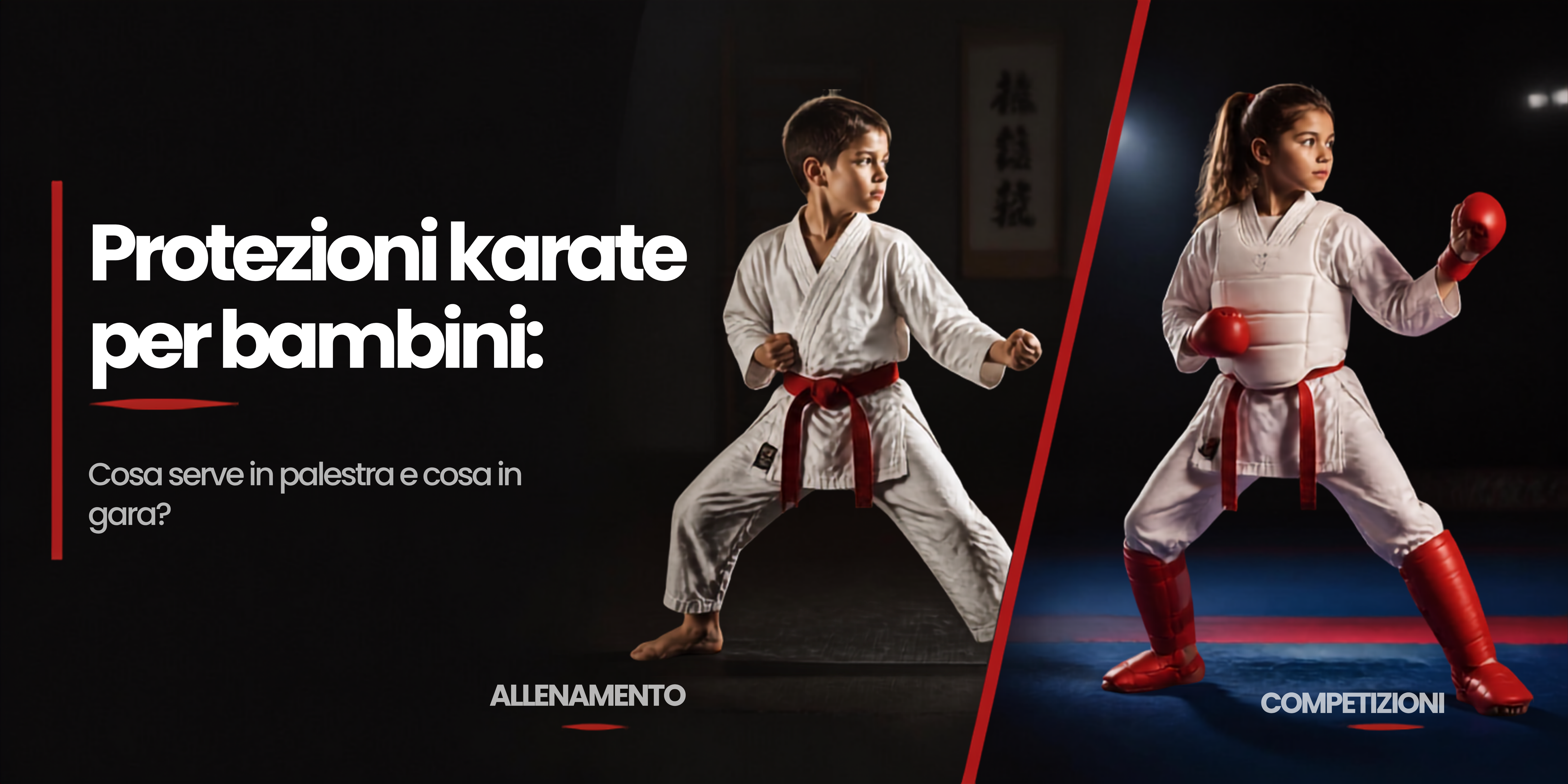 Banner protezioni karate bambini