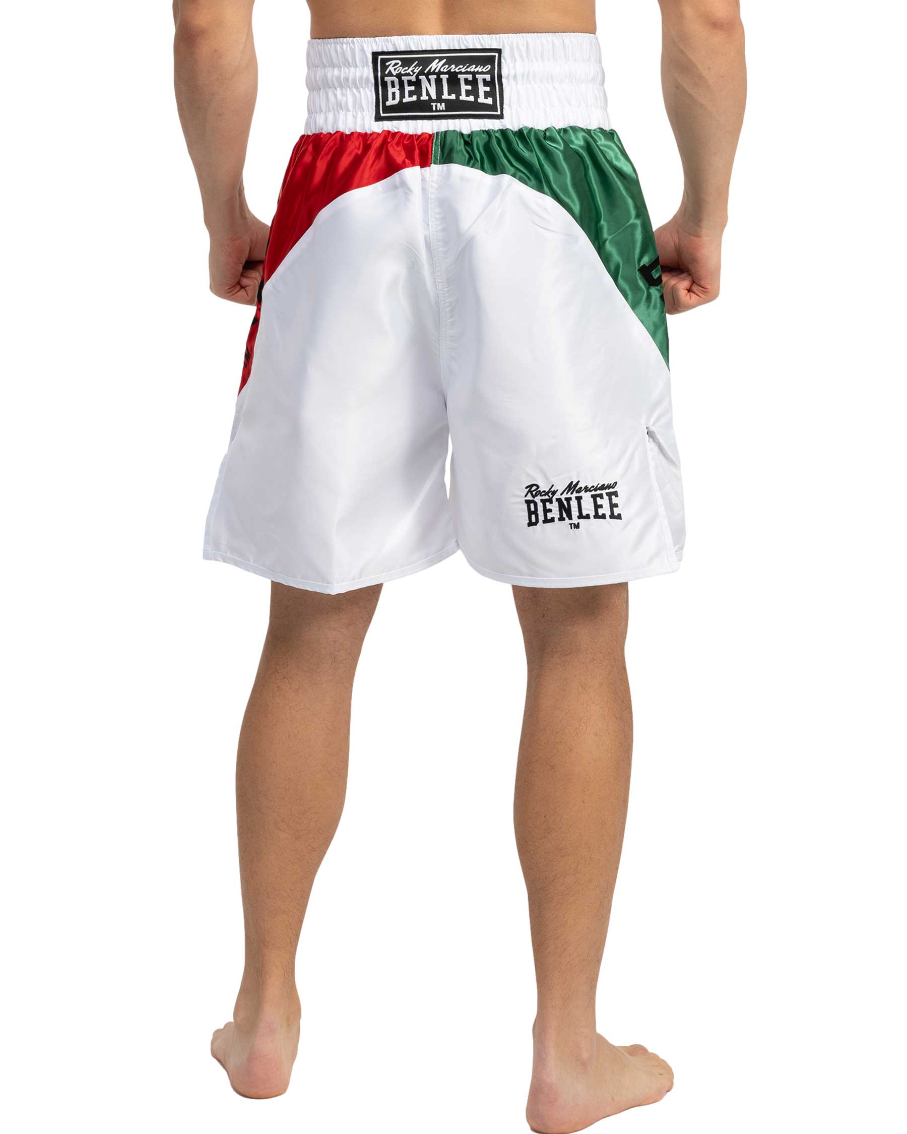 BenLee Bonaventura short de boxe sport dos blanc/vert/rouge