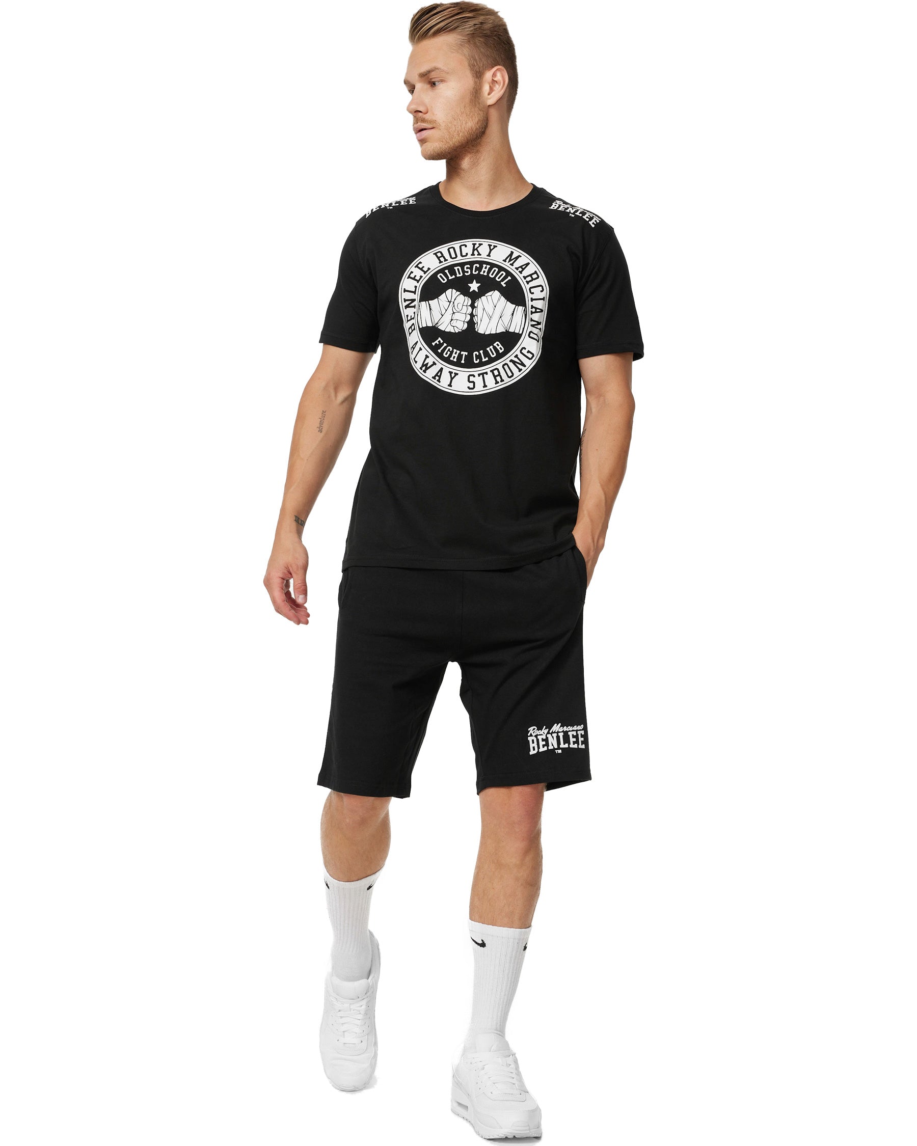Camiseta BenLee Westfall Detalhe do logotipo de boxe preto