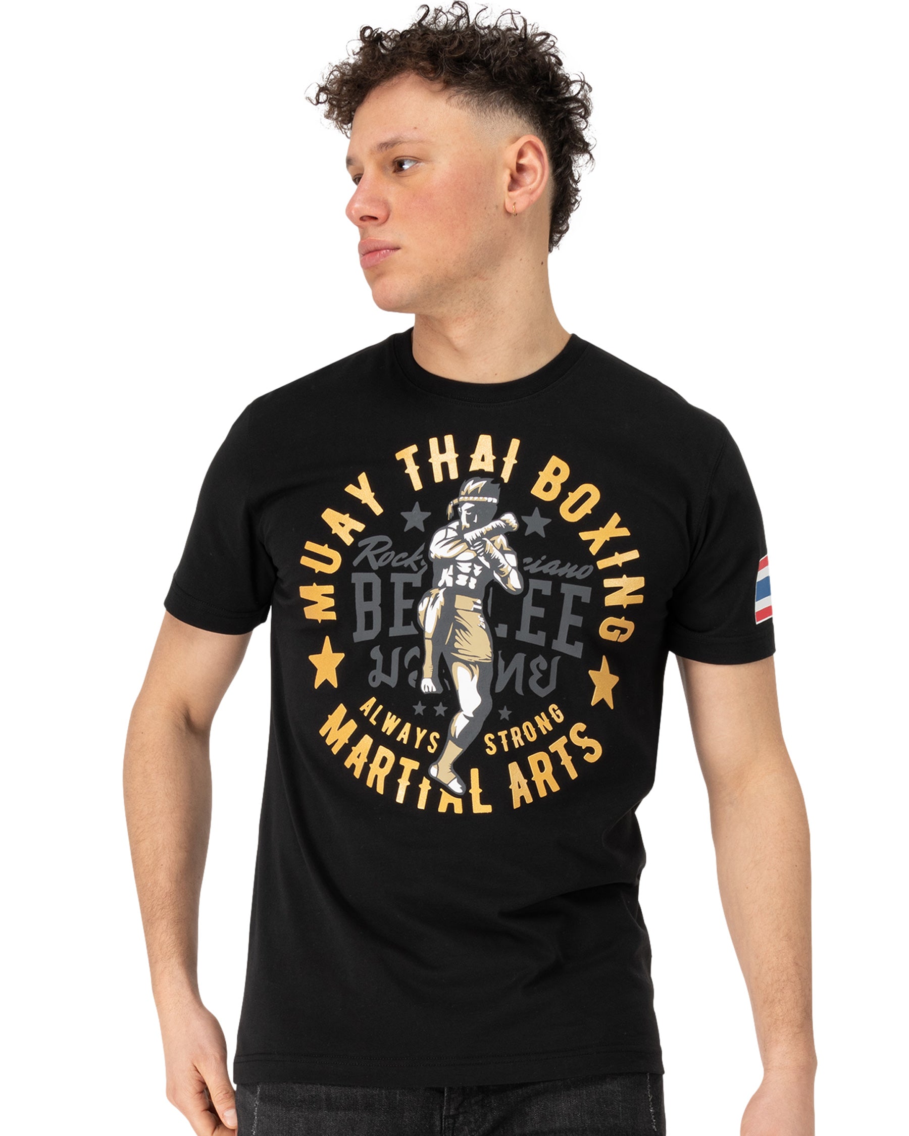 BenLee Danbury Herren-Fitness-Sport-T-Shirt mit schwarzer Vorderseite