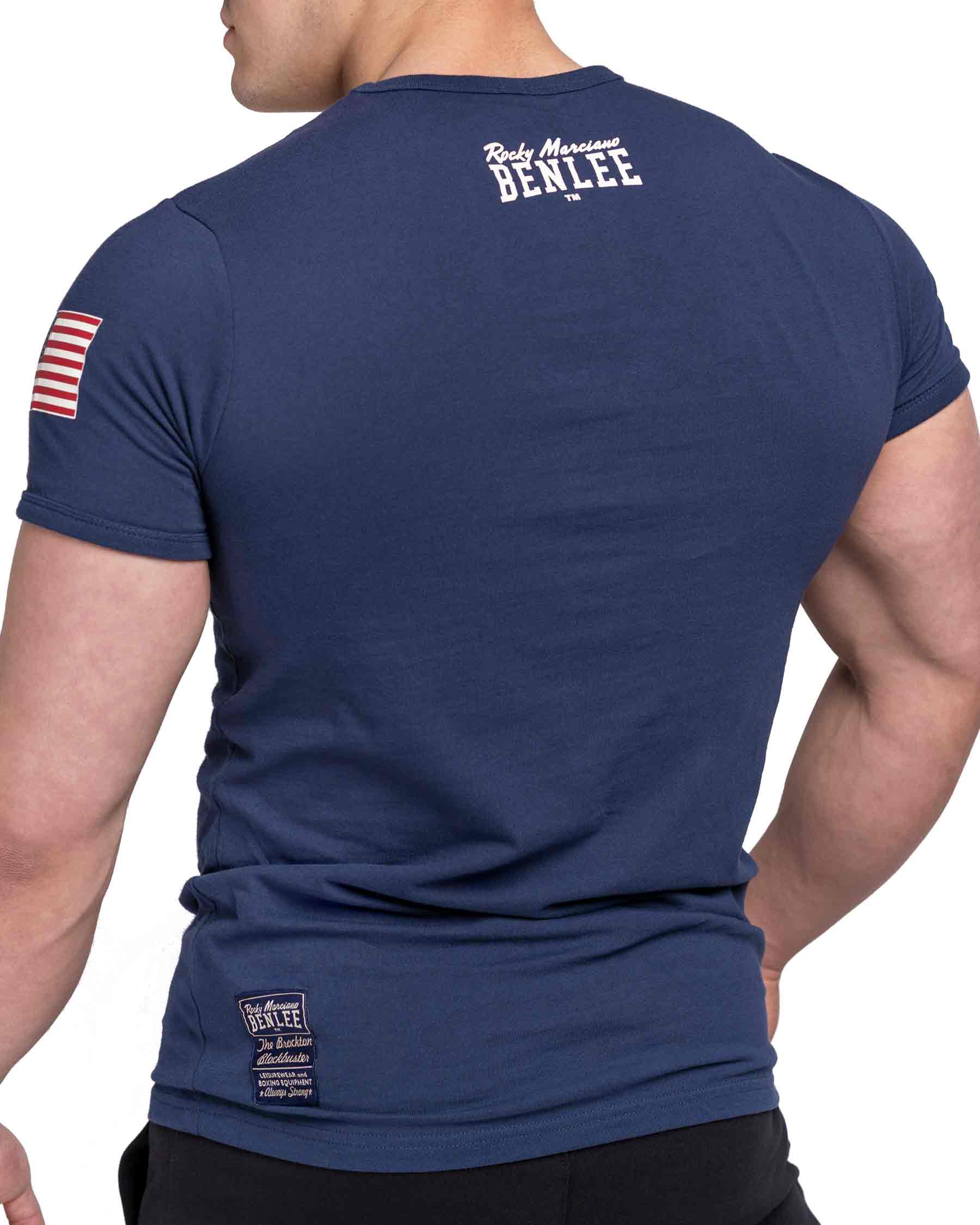 BenLee Maglia sportiva Rocky Marciano marine blu posteriore logo BenLee