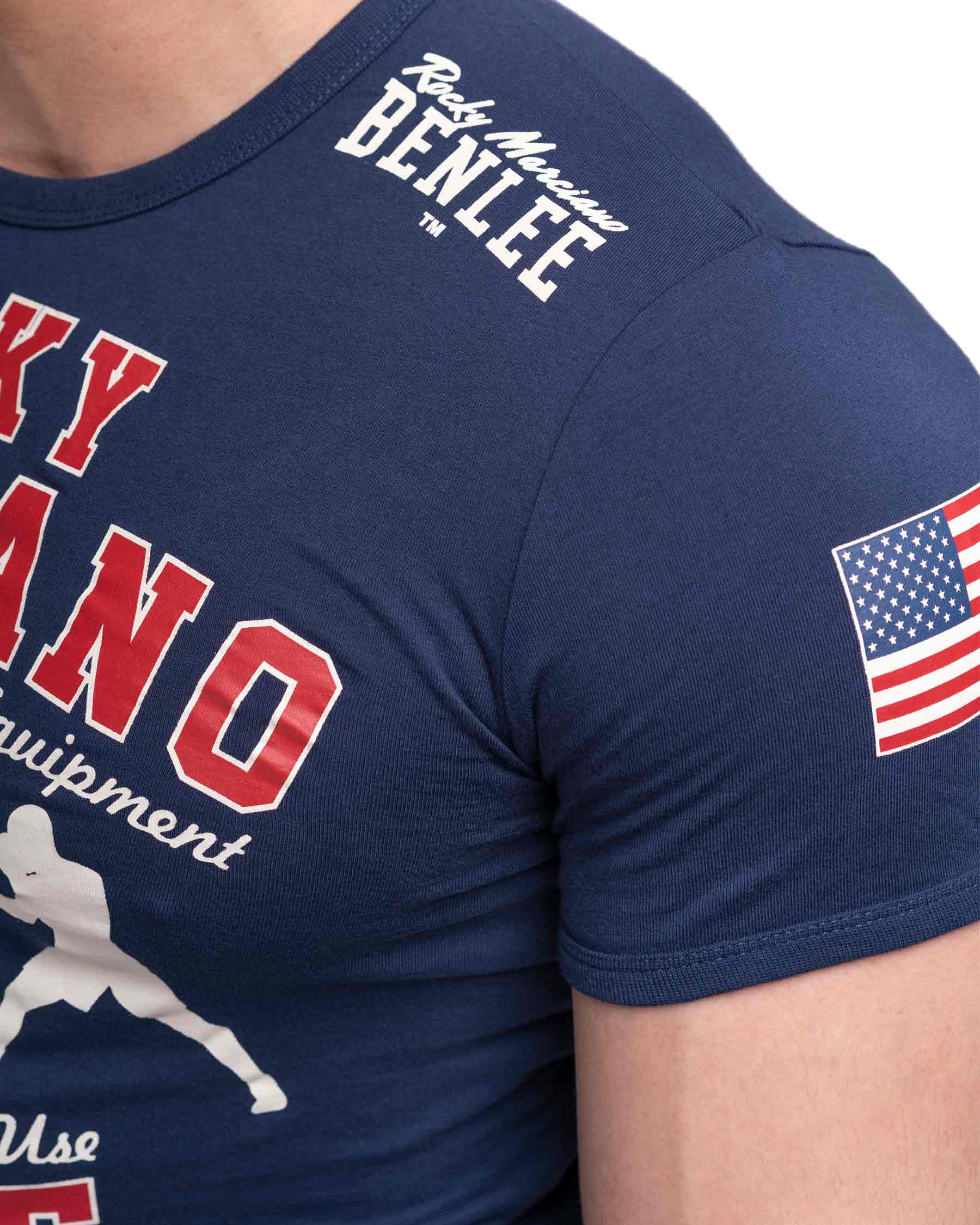 BenLee Maglia sportiva Rocky Marciano marine blu dettaglio manica stampa