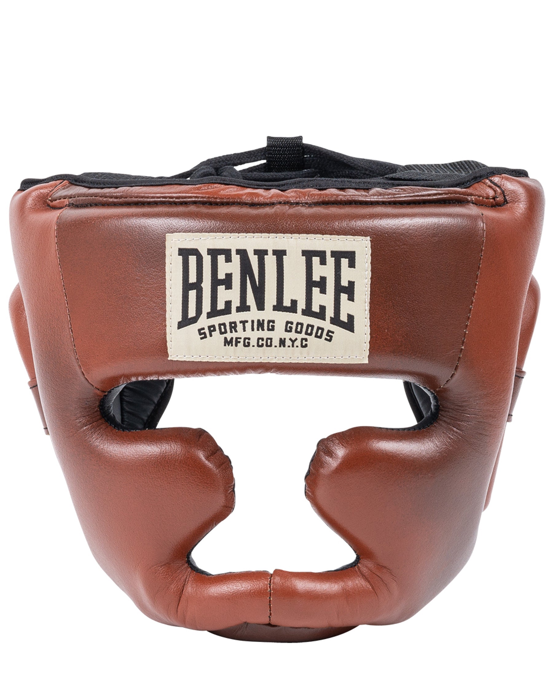 BenLee Premium Boxhelm aus braunem Rindsleder vorne